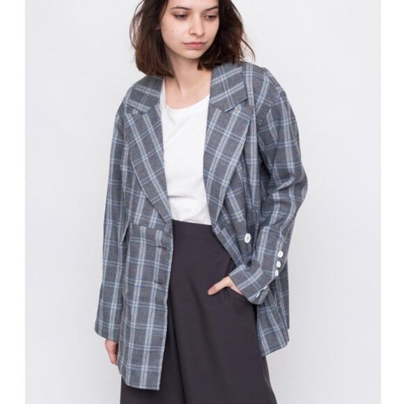 House of Sunny Heritage Tailored Blazer Jacket In Academic Check Vol 12 Size 2 - Picture 2 of 13